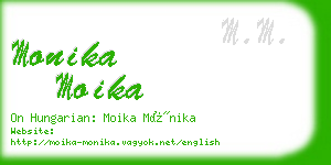 monika moika business card